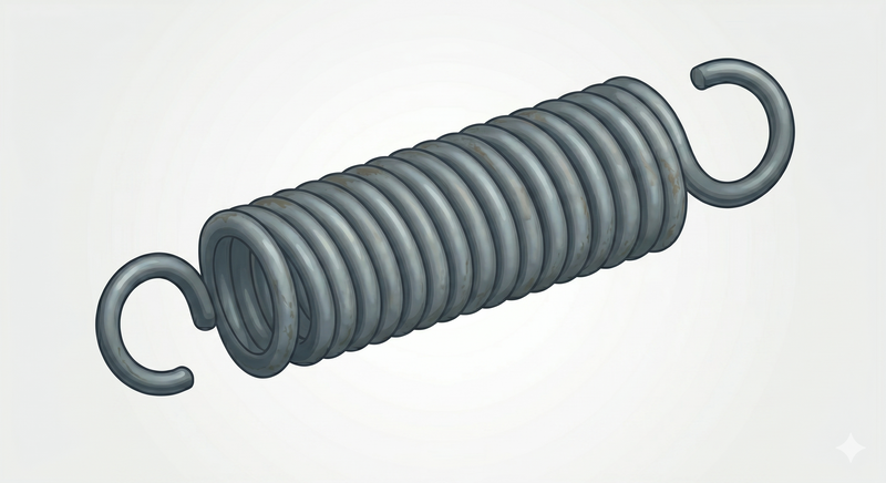 Extension Spring | Do 3.05mm | d 0.56mm | L0 25.4mm | Spring Steel